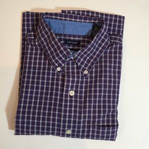 CHAPS Mens Purple Reign Button-Down Casual Shirt S